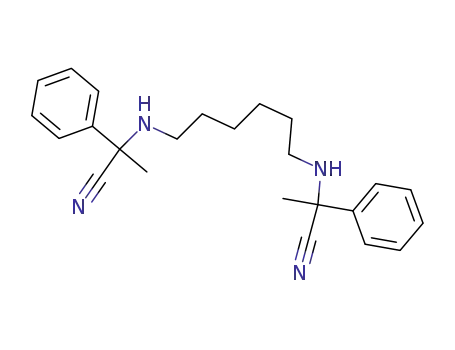 N,N'-Hexamethylen-bis-<2-amino-2-phenyl-propionsaeure-nitril>
