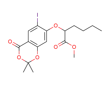 methyl 2-((6-iodo-2,2-dimethyl-4-oxo-4H-benzo[d][1,3]dioxin-7-yl)oxy)hexanoate