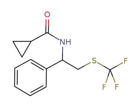 N-(1-phenyl-2-((trifluoromethyl)thio)ethyl)cyclopropanecarboxamide