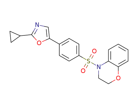 4-((4-(2-cyclopropanyloxazol-5-yl)phenyl)sulfonyl)-3,4-dihydrobenzo[b][1,4]oxazine