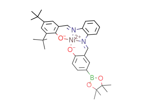 N-(3,5-di-tert-butylsalicylidene)-N′-(5-(4,4,5,5,-tetramethyl-1,3,2-dioxa-borolan-2-yl)salicylidene)phenylenediaminatonickel(II)