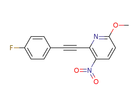 2-(4-fluorophenylethynyl)-6-methoxy-3-nitropyridine