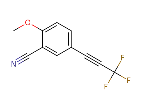 2-methoxy-5-(3,3,3-trifluoroprop-1-ynyl)benzonitrile