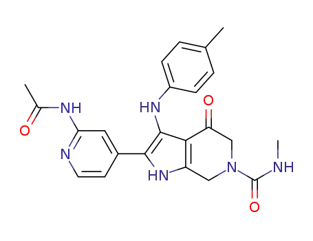 2-[2-(acetylamino)pyridin-4-yl]-N-methyl-3-[(4-methylphenyl)amino]-4-oxo-1,4,5,7-tetrahydro-6H-pyrrolo[2,3-c]pyridine-6-carboxamide