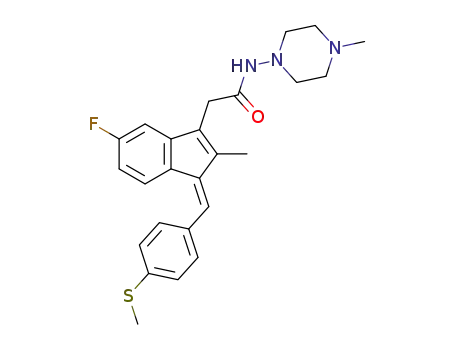 (Z)-2-(5-fluoro-2-methyl-1-(4-(methylthio)benzylidene)-1H-inden-3-yl)-N-(4-methylpiperazin-1-yl)acetamide