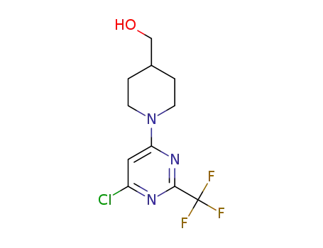 (1-(6-chloro-2-(trifluoromethyl)pyrimidin-4-yl)piperidin-4-yl)methanol