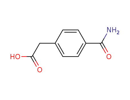 Molecular Structure of 2393-28-4 (Benzeneacetic acid, 4-(aminocarbonyl)-)