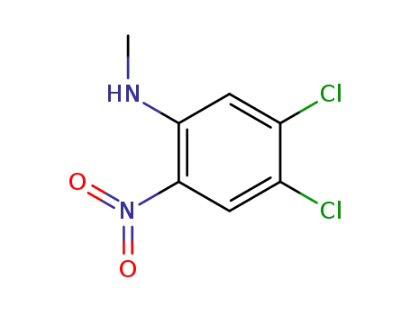 Molecular Structure of 107342-18-7 (4,5-dichloro-N-methyl-2-nitroaniline)