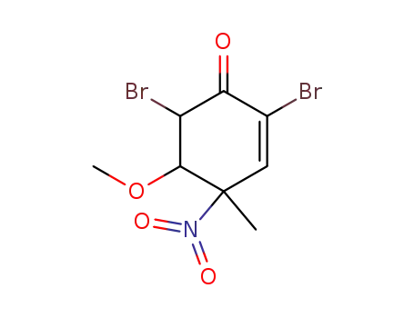 2,6-dibromo-5-methoxy-4-methyl-4-nitro-cyclohex-2-enone