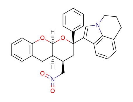 1-((2R,4R,4aR,10aS)-4-(nitromethyl)-2-phenyl-3,4,4a,10a-tetrahydro-2H,5H-pyrano[2,3-b]chromen-2-yl)-5,6-dihydro-4H-pyrrolo[3,2,1-ij]quinoline
