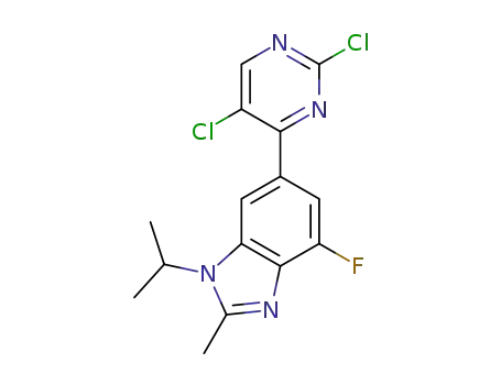 6-(2,5-dichloropyrimidin-4-yl)-4-fluoro-1-isopropyl-2-methyl-1H-benzo[d]imidazole