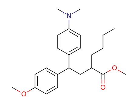 methyl 2-(2-(4-(dimethylamino)phenyl)-2-(4-methoxyphenyl)ethyl)hexanoate