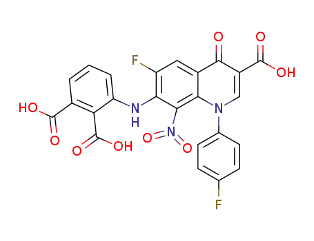 2-[(3-carboxy-1-(4-fluorophenyl)-6-fluoro-8-nitro-4-oxo-1,4-dihydroquinolin-7-yl)amino]phthalic acid