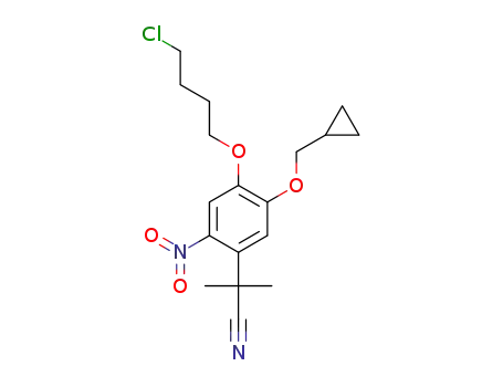 2-(4-(4-chlorobutoxy)-5-(cyclopropylmethoxy)-2-nitrophenyl)-2-methylpropanenitrile
