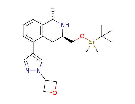 (1S,3R)-3-(((tert-butyldimethylsilyl)oxy)methyl)-1-methyl-5-(1-(oxetan-3-yl)-1H-pyrazol-4-yl)-1,2,3,4-tetrahydroisoquinoline