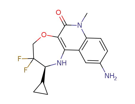 (S)-10-amino-2-cyclopropyl-3,3-difluoro-7-methyl-1,2,3,4-tetrahydro-[1,4]oxazepino[2,3-c]quinolin-6(7H)-one