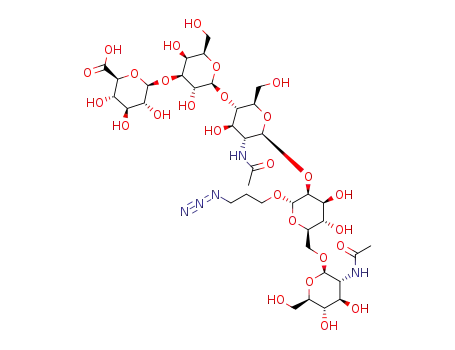 3-azidopropyl β-D-glucopyranosyluronic-(1→3)-β-D-galactopyranosyl-(1→4)-2-acetamido-2-deoxy-β-D-glucopyranosyl-(1→2)[2-acetamido-2-deoxy-β-D-glucopyranosyl-(1→6)]-α-D-mannopyranoside