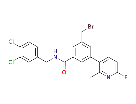 3-(bromomethyl)-N-(3,4-dichlorobenzyl)-5-(6-fluoro-2-methylpyridin-3-yl)benzamide