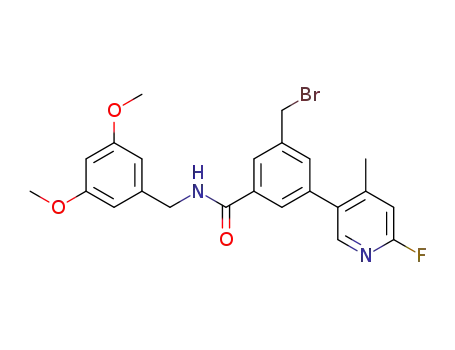 3-(bromomethyl)-N-(3,5-dimethoxybenzyl)-5-(6-fluoro-4-methylpyridin-3-yl)benzamide