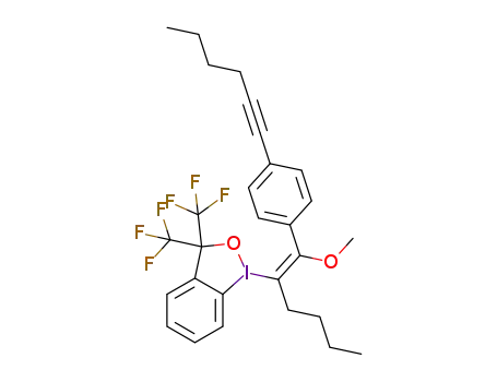 (E)-1-(1-(4-(hex-1-yn-1-yl)phenyl)-1-methoxyhex-1-en-2-yl)-3,3-bis(trifluoromethyl)-1,3-dihydro-1λ3-benzo[d][1,2]iodaoxole