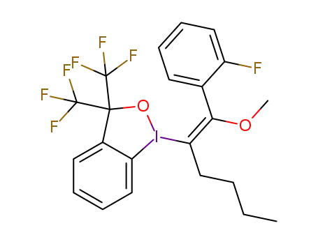 (E)-1-(1-(2-fluorophenyl)-1-methoxyhex-1-en-2-yl)-3,3-bis(trifluoromethyl)-1,3-dihydro-1λ3-benzo[d][1,2]iodaoxole