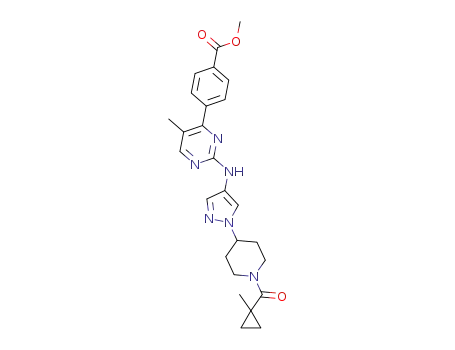 methyl 4-(5-methyl-2-((1-(1-(1-methylcyclopropanecarbonyl)piperidin-4-yl)-1H-pyrazol-4-yl)amino)pyrimidin-4-yl)benzoate