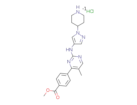 methyl 4-(5-methyl-2-((1-(piperidin-4-yl)-1H-pyrazol-4-yl)amino)pyrimidin-4-yl)benzoate hydrochloride