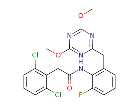 2-(2,6-dichlorophenyl)-N-{2-fluoro-6-[(4,6-dimethoxy-1,3,5-triazin-2-yl)methyl]phenyl}acetamide