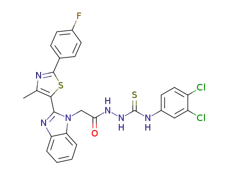 4-(3,4-dichlorophenyl)-1-(2-{2-[2-(4-fluorophenyl)-4-methylthiazol-5-yl]-1H-benzo[d]imidazol-1-yl}acetyl)thiosemicarbazide