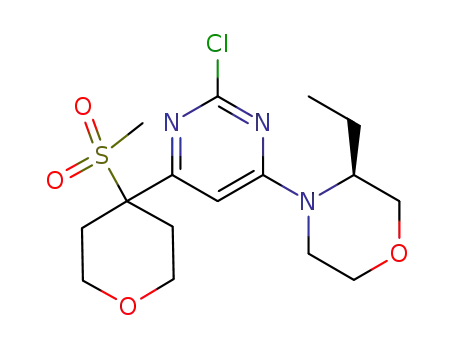 (3S)-4-[2-chloro-6-(4-methanesulfonyloxan-4-yl)pyrimidin-4-yl]-3-ethylmorpholine