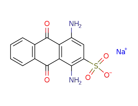 Molecular Structure of 6471-06-3 (1,4-Diamino-2-sodium anthraquinone sulfonate)