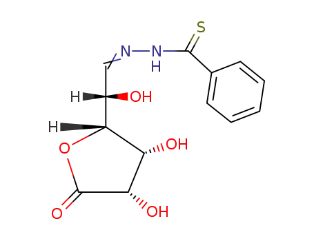 (S)-((2R)-3c,4c-dihydroxy-5-oxo-tetrahydro-[2r]furyl)-hydroxy-acetaldehyde-thiobenzoylhydrazone