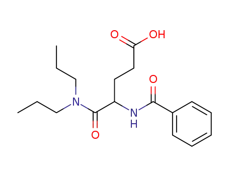Molecular Structure of 6620-60-6 (Pentanoic acid,4-(benzoylamino)-5-(dipropylamino)-5-oxo-)