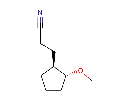 trans-2-Methoxy-1-cyclopentanpropannitril