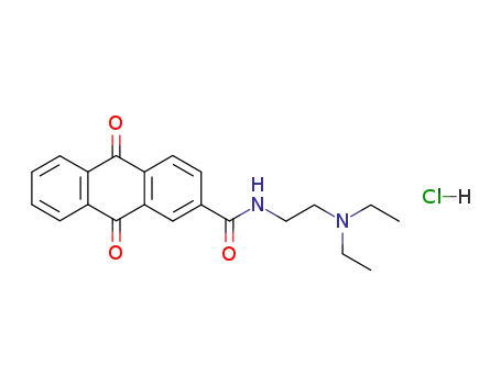 Molecular Structure of 81086-02-4 (N-[2-(diethylamino)ethyl]-9,10-dioxo-9,10-dihydroanthracene-2-carboxamide)