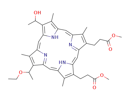 8-(1-ethoxyethyl)-3-(1-hydroxyethyl)deuteroporphyrin dimethyl ester