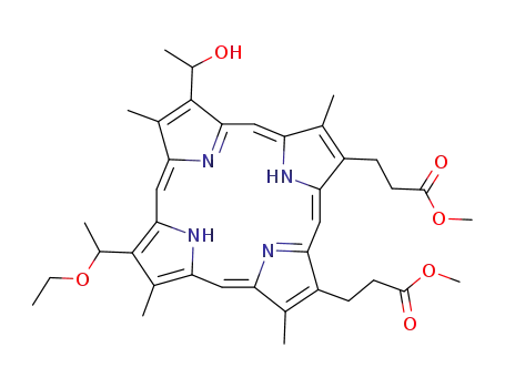 3-(1-ethoxyethyl)-8-(1-hydroxyethyl)deuteroporphyrin dimethyl ester