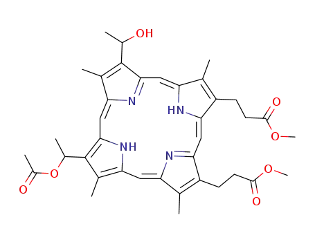 3-(1-acetoxyethyl)-8-(1-hydroxyethyl)deuteroporphyrin dimethyl ester