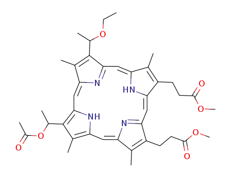 3-(1-acetoxyethyl)-8-(1-ethoxyethyl)deuteroporphyrin dimethyl ester