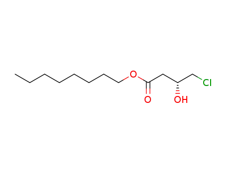 Molecular Structure of 86728-99-6 (Butanoic acid, 4-chloro-3-hydroxy-, octyl ester, (R)-)