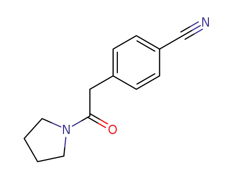 Molecular Structure of 79149-49-8 (4-(2-OXO-2-(PYRROLIDIN-1-YL)ETHYL)BENZONITRILE)