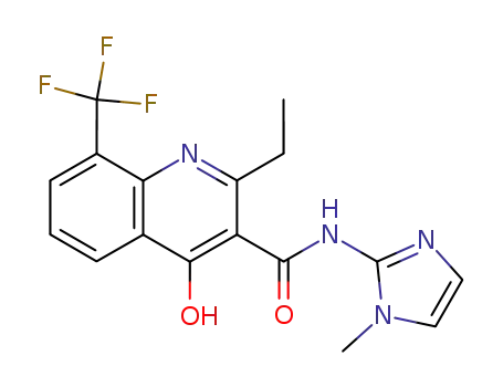 2-Ethyl-4-hydroxy-8-trifluoromethyl-quinoline-3-carboxylic acid (1-methyl-1H-imidazol-2-yl)-amide