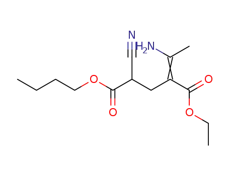 2-[1-Amino-eth-(E)-ylidene]-4-cyano-pentanedioic acid 5-butyl ester 1-ethyl ester