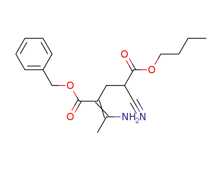 2-[1-Amino-eth-(E)-ylidene]-4-cyano-pentanedioic acid 1-benzyl ester 5-butyl ester