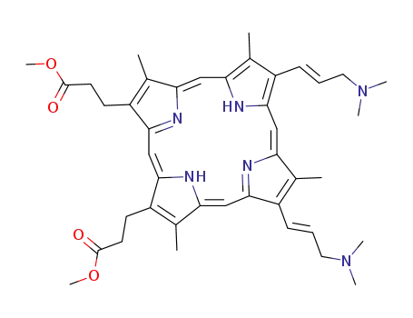 3,8-bis<3-(dimethylamino)-1-propenyl>-13,17-bis<2-(methoxycarbonyl)ethyl>-2,7,12,18-tetramethylporphin