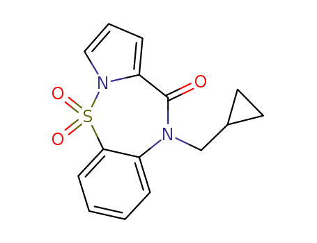 9-Cyclopropylmethyl-4,4-dioxo-4,9-dihydro-4λ6-thia-3a,9-diaza-benzo[f]azulen-10-one