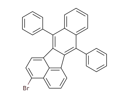 Molecular Structure of 187086-32-4 (3-Bromo-7,12-diphenylbenzo[k]fluoranthene)