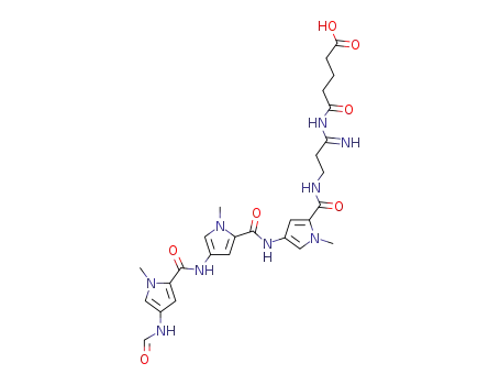 4-(3-{[4-({4-[(4-Formylamino-1-methyl-1H-pyrrole-2-carbonyl)-amino]-1-methyl-1H-pyrrole-2-carbonyl}-amino)-1-methyl-1H-pyrrole-2-carbonyl]-amino}-1-imino-propylcarbamoyl)-butyric acid