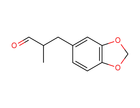 Molecular Structure of 1205-17-0 (2-Methyl-3-(3,4-methylenedioxyphenyl)propanal)