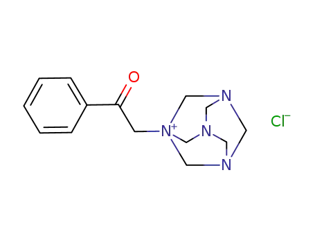 1-(2-oxo-2-phenyl-ethyl)-3,5,7-triaza-1-azonia-tricyclo[3.3.1.13,7]decane chloride